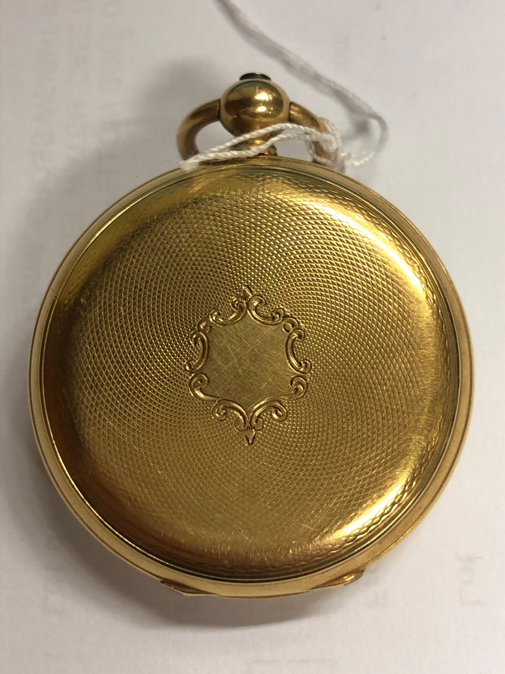 AN 18ct YELLOW GOLD OPEN FACE POCKET WATCH. CASE DIAMETER 42mm, GROSS WEIGHT 67.6grms. - Image 12 of 12