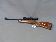 A WEBLEY CUB .177 CALIBRE AIR RIFLE FITTED WITH NIKKO STIRLING TELESCOPIC SIGHT.