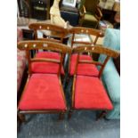 A SET OF FOUR WILLIAM IV DINING CHAIRS.