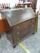 18TH C. OAK BUREAU.