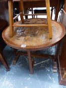 ORIENTAL CARVED OCCASIONAL TABLE.