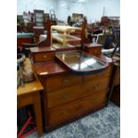 A VICTORIAN MAHOGANY DRESSING CHEST.