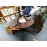 TWO 19TH C. MAHOGANY TRIPOD TABLES.