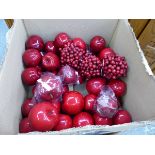 A QUANTITY OF GOOD QUALITY DECORATIVE MODEL FRUITS.