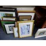 A QUANTITY OF DECORATIVE PRINTS AND PICTURES TO INCLUDE SIGNED EDITIONS ETC.