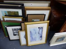 A QUANTITY OF DECORATIVE PRINTS AND PICTURES TO INCLUDE SIGNED EDITIONS ETC.