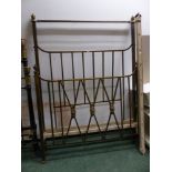 A BRASS DOUBLE BED FRAME.