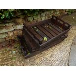 THREE VINTAGE FRUIT CRATES.