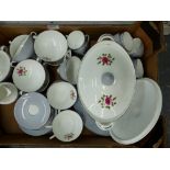 A ROYAL DOULTON CHATEAU ROSE PART TEA AND DINNER SERVICE.