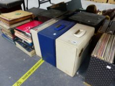 A LARGE QUANTITY OF RECORD ALBUMS.