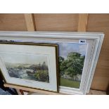A PAIR OF OIL PAINTINGS BY CLAUDE HORSFELL TOGETHER WITH A PRINT.
