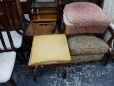 FOUR VARIOUS STOOLS.