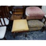 FOUR VARIOUS STOOLS.