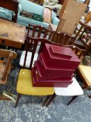 FOUR MODERN DINING CHAIRS.