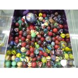 A BOX OF MARBLES.