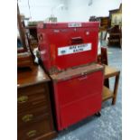 A VINTAGE TOOL CABINET.