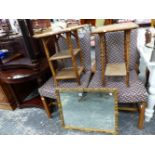 A PAIR OF GEORGIAN STYLE SIDE CHAIRS OF LARGE SIZE.