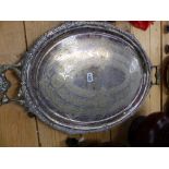 A SILVER PLATED TRAY.