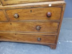 A VICTORIAN MAHOGANY LINEN PRESS.