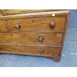 A VICTORIAN MAHOGANY LINEN PRESS.