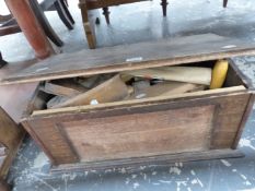 A SMALL BOX OF TOOLS.