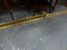 TWO ANTIQUE BRASS FENDERS.