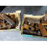 A LARGE QUANTITY OF WOOD WORKING PLANES.