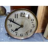 ART DECO OAK CASED THREE TRAIN CHIMING LONG CASE CLOCK.