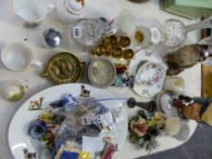 A SILVER HALLMARKED NAPKIN RING, A SILVER DECANTER LABEL AND DECANTER, OTHER GLASS WARES, DOULTON