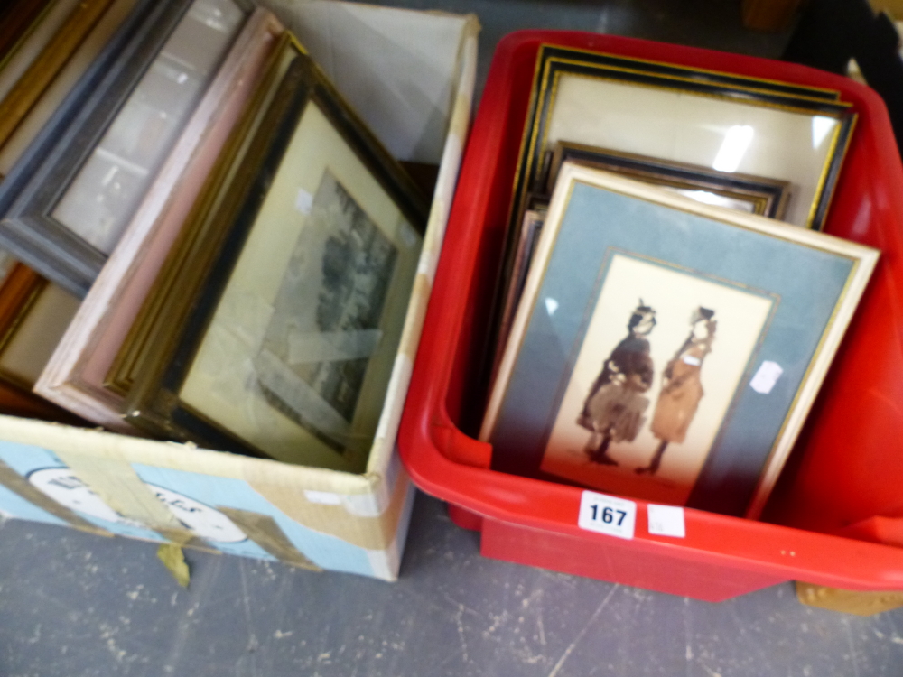 A QUANTITY OF DECORATIVE FURNISHING PRINTS, SMALL WATER COLOUR, ENGRAVING ETC.