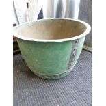 A COPPER WASH TUB, 52cm DIA. x 36cm H.