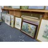 WATERCOLOURS, OILS, PRINTS ETC (QTY).