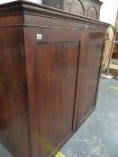 19th C. MAHOGANY LINEN PRESS CONVERTED.