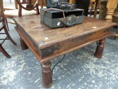 EASTERN HARDWOOD COFFEE TABLE.