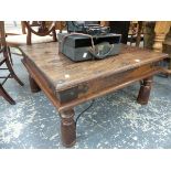 EASTERN HARDWOOD COFFEE TABLE.