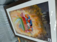 A HELEN BRADLEY PRINT, A WILHELM KEMPFF ORIGINAL LITHOGRAPH BY WALTER B, AND A MODERN SIGNED JOYCE