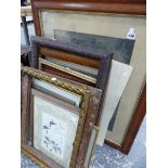 VARIOUS VICTORIAN PICTURE FRAMES AND OTHER PRINTS ETC.