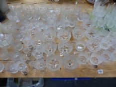 A PART SUITE OF CUT GLASS WARES.