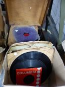 A QUANTITY OF 78 RPM RECORDS.