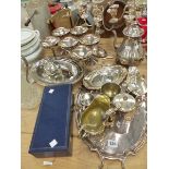 VARIOUS SILVER PLATED WARES.