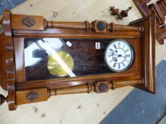 A VICTORIAN VIENNA WALL CLOCK.