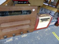 FOUR VINTAGE RADIOS.