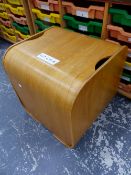 A BOX NEST OF BENTWOOD RETRO TABLES.