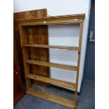 A SMALL PINE DRESSER RACK.