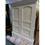 A JOHN LEWIS PAINTED LARGE WARDROBE.