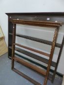 TWO ANTIQUE PLATE RACKS.