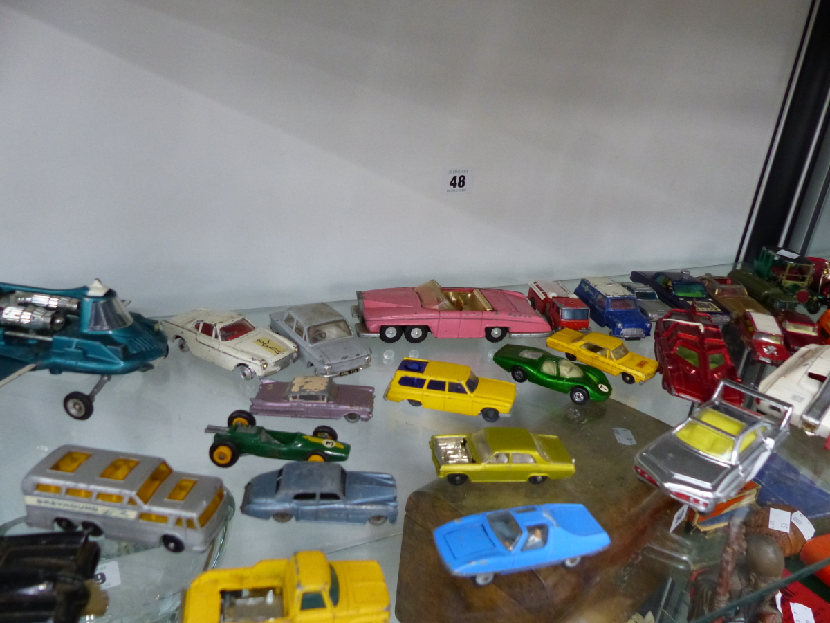 A QUANTITY OF VINTAGE DIE CAST VEHICLES.