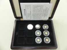 SEVEN INVESTMENT GOLD OF THE WORLD 24ct 0.5grm PER COIN PROOF SET.