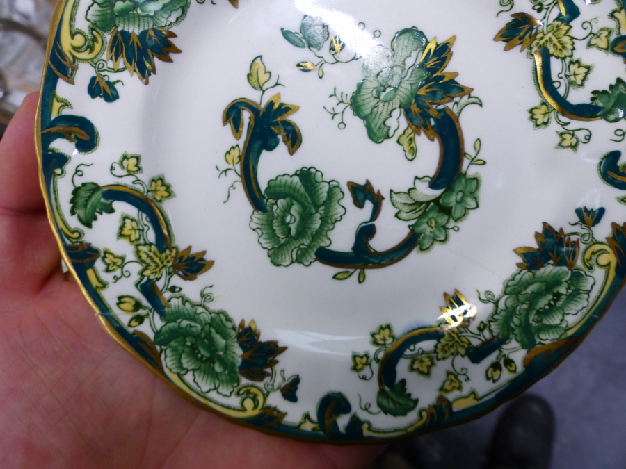 A MASONS IRON STONE CHARTREUSE PATTERN PART TEA AND DINNER SERVICE. - Image 37 of 40