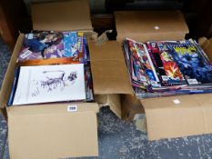 A LARGE COLLECTION OF MARVEL COMICS.